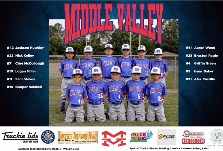 Truckie Lids sponsoring Middle Valley Baseball Team